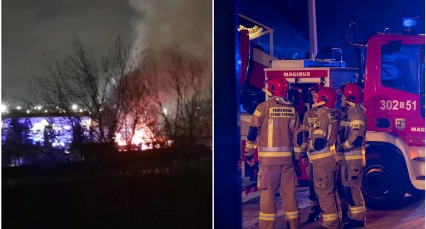 Nocny pożar w centrum Wrocławia. Wielki dym nad miastem