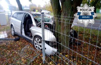 Zaborów: Opel uderzył w drzewo. Nie żyją dwie osoby