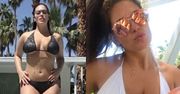Ashley Graham w bikini wychodzi z basenu! "Prawdziwa bogini Coachella" (FOTO)