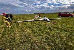 Szybowiec runął na ziemię. Pilot trafił do szpitala