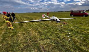 Szybowiec runął na ziemię. Pilot trafił do szpitala