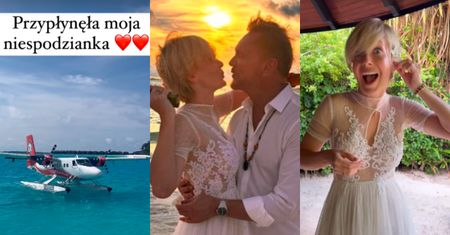 Edyta i Cezary Pazurowie odnowili przysięgę małżeńską. Tak wyglądał ich wielki dzień na Malediwach: "Niespodzianka się udała" (ZDJĘCIA)
