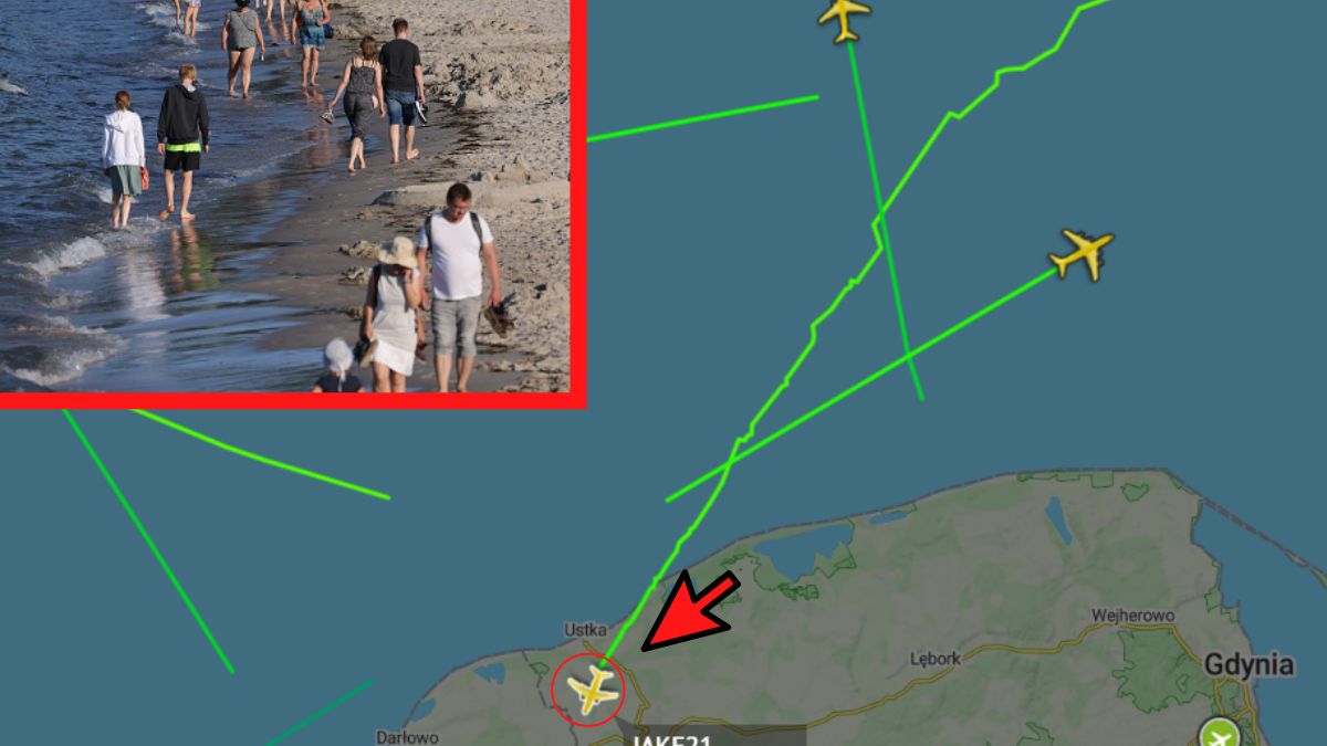 Tajemniczy samolot krążył nad morzem Bałtyckim.
