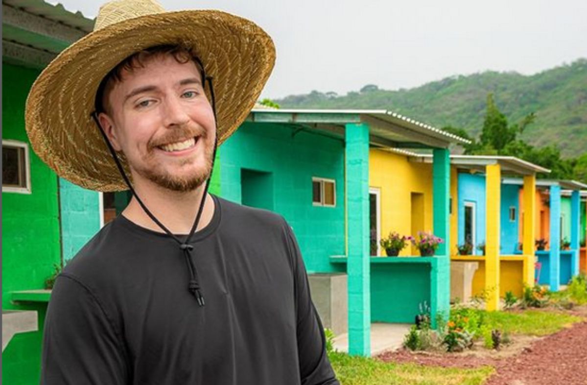 MrBeast built 100 houses for those in need.