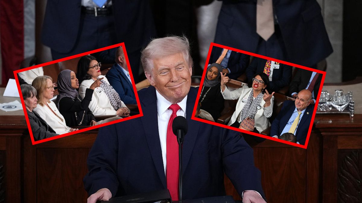 Krzyki podczas orędzia Trumpa.