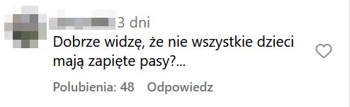 Monika Mrozowska wozi samochodem dzieci bez zapiętych pasów