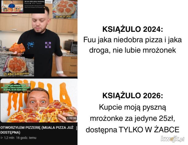 Internauci śmieją się z pizzy Książula