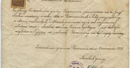 Tak wyglądało świadectwo moralności. Dokument ma niemal 100 lat