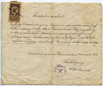 Tak wyglądało świadectwo moralności. Dokument ma niemal 100 lat