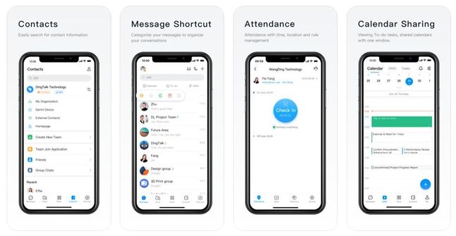 Interfejs aplikacji DingTalk, fot. App Store