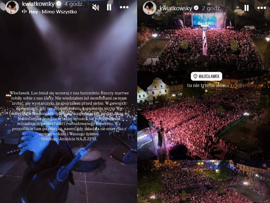 Wpisy Dawida Kwiatkowskiego na Instagramie
