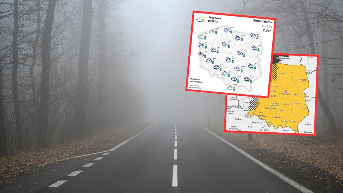 W związku z gęstą mgłą wydano ostrzeżenia IMGW
