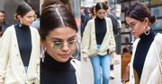 #TRENDY: Selena Gomez w beżowym kardiganie