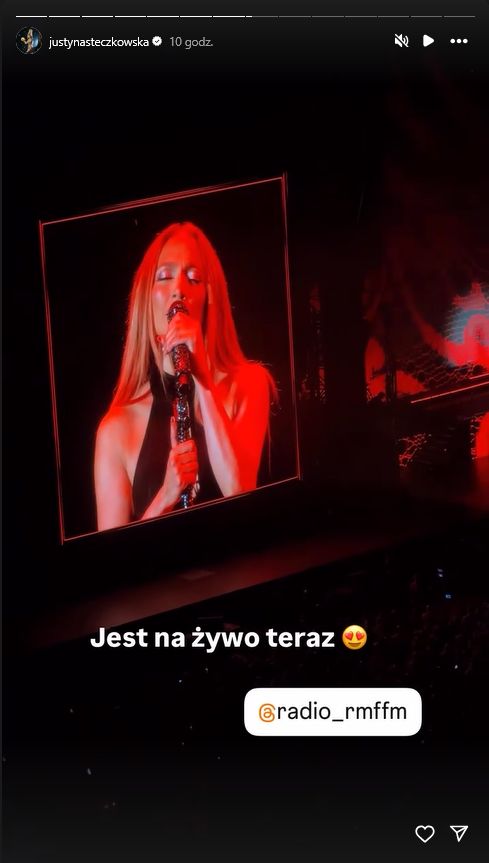 Justyna Steczkowska na koncercie Jennifer Lopez