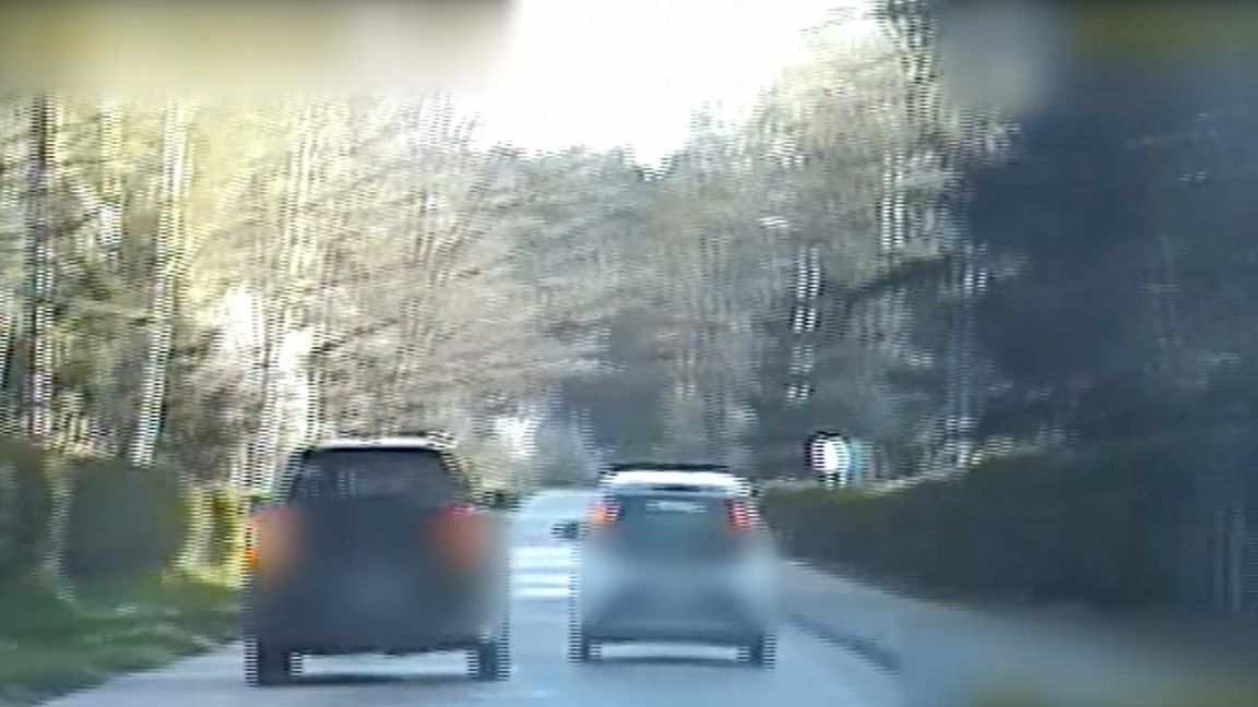 Wyczyn 50-latka policjanci uwiecznili wideorejestratorem