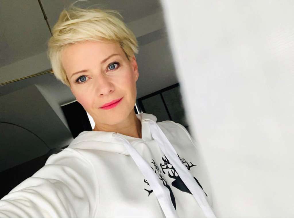 Małgorzata Kożuchowska w bluzie Łukasza Jemioła