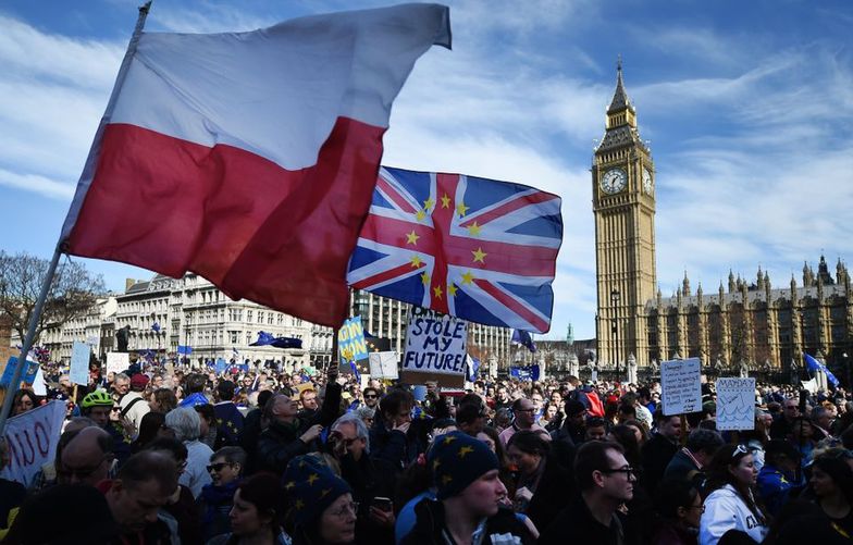 Protest przeciwko wyjściu Wielkiej Brytanii z Unii Europejskiej