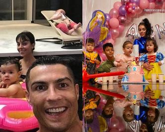 Cristiano Ronaldo świętuje z gromadką dzieci 2. urodziny córki na bajkowym przyjęciu. Słodko? (FOTO)