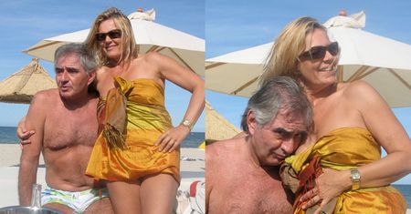 Szapołowska z facetem na plaży! (ZDJĘCIA)