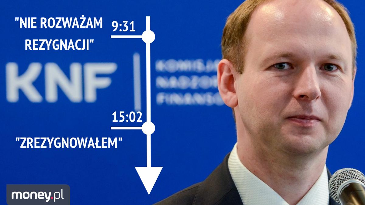 Jeszcze rano szef KNF deklarował, że nie rozważa rezygnacji