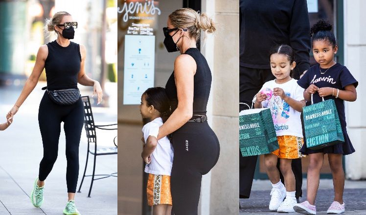 Khloe Kardashian buszuje po sklepach z córką i siostrzenicą