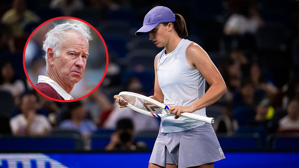 Getty Images / Robert Prange/Tim Clayton / Na zdjęciu: Iga Świątek i John McEnroe
