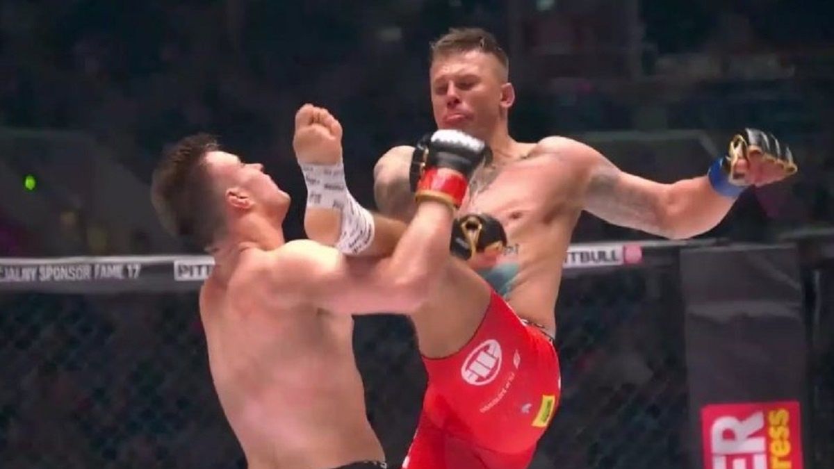 Alan Kwieciński nokautuje na Fame MMA 17