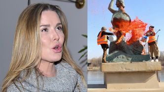 Hanna Lis WŚCIEKA SIĘ na aktywistki, które oblały pomnik Syrenki farbą: "GŁUPOTA I WANDALIZM". Ma rację?
