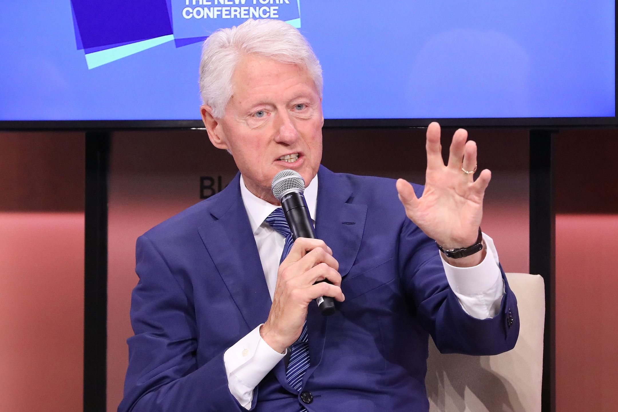 NEW YORK, NEW YORK - SEPTEMBER 25: President Bill Clinton speaks during the 2019 Bloomberg Global Business Forum at The Plaza Hotel on September 25, 2019 in New York City. (Photo by Taylor Hill/Getty Images)