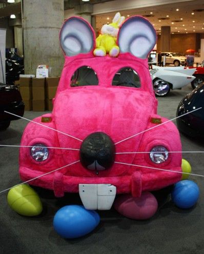 Świąteczny samochód - króliczek wielkanocny