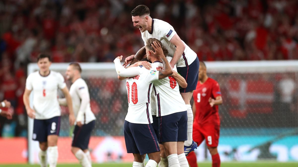 radość reprezentantów Anglii po awansie do finału Euro 2020