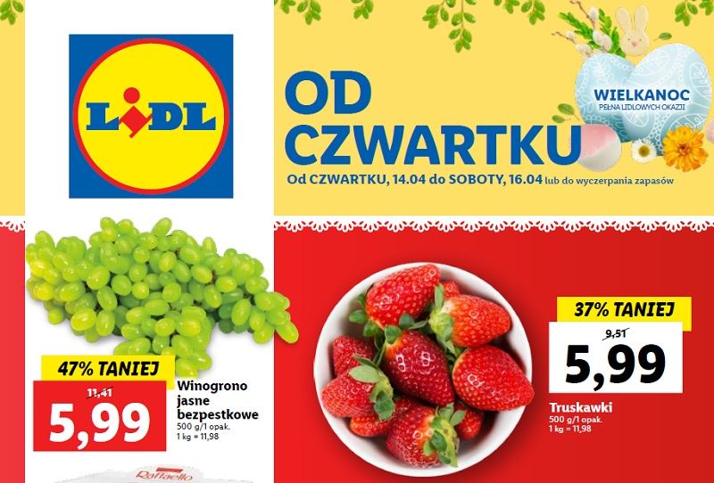 Lidl nowa gazetka od 14.04. Promocje w Lidlu od czwartku 14 kwietnia