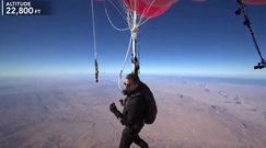 Zwykłymi balonami do nieba. Wzbił się na wysokość 7620 metrów