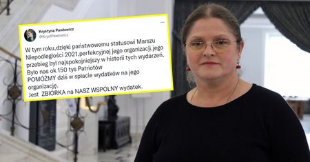 Krystyna Pawłowicz gorąco wspiera zbiórkę. Wymowny wpis na Twitterze