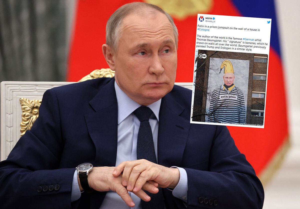 Putin "doczekał się" nowego muralu. Widnieje na nim w "pasiaku"/ Zdjęcie ilustracyjne 