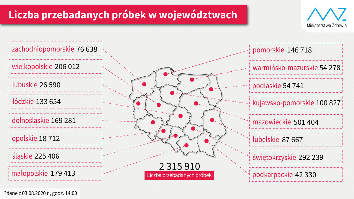 Koronawirus w Polsce. Ministerstwo Zdrowia publikuje nową mapę