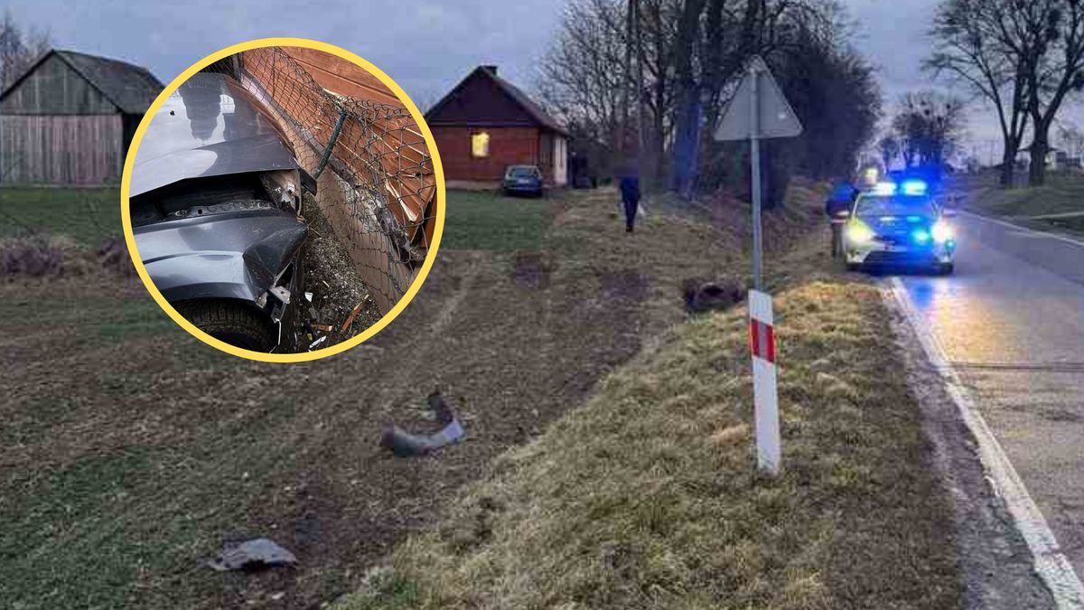 Kierowca zasnął za kierownicą i wjechał w dom 