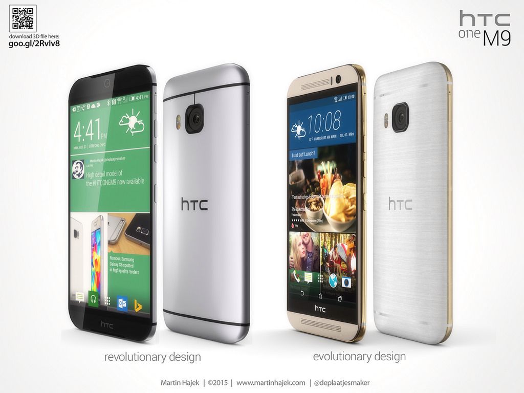 HTC One M9 z plotek vs HTC One M9 z reklam - porównanie designu