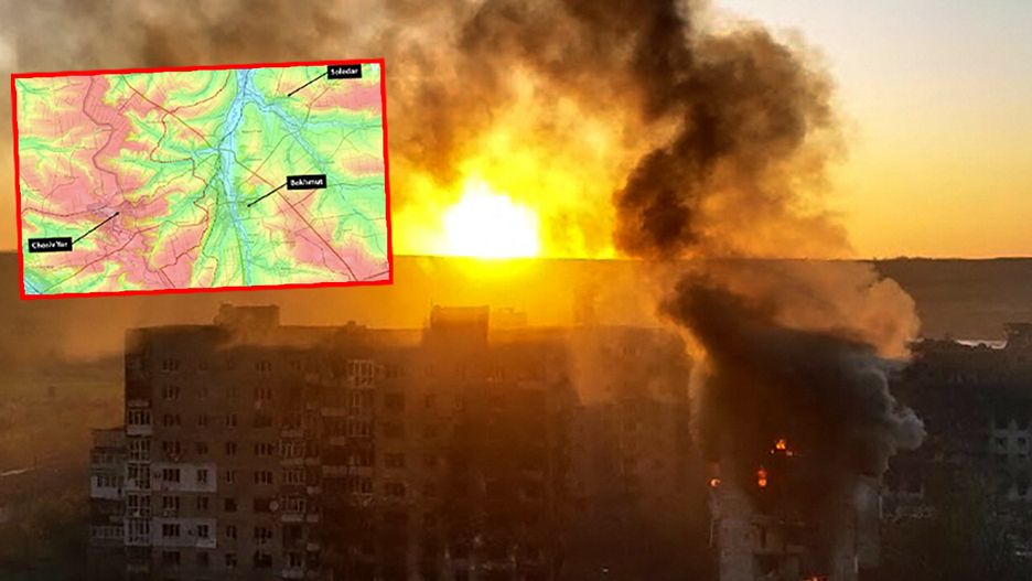 Zdobywając Bachmut, Rosjanie podeszli pod kolejne linie ukraińskiej obrony. Znajdują się one na wzgórzach pod miastem