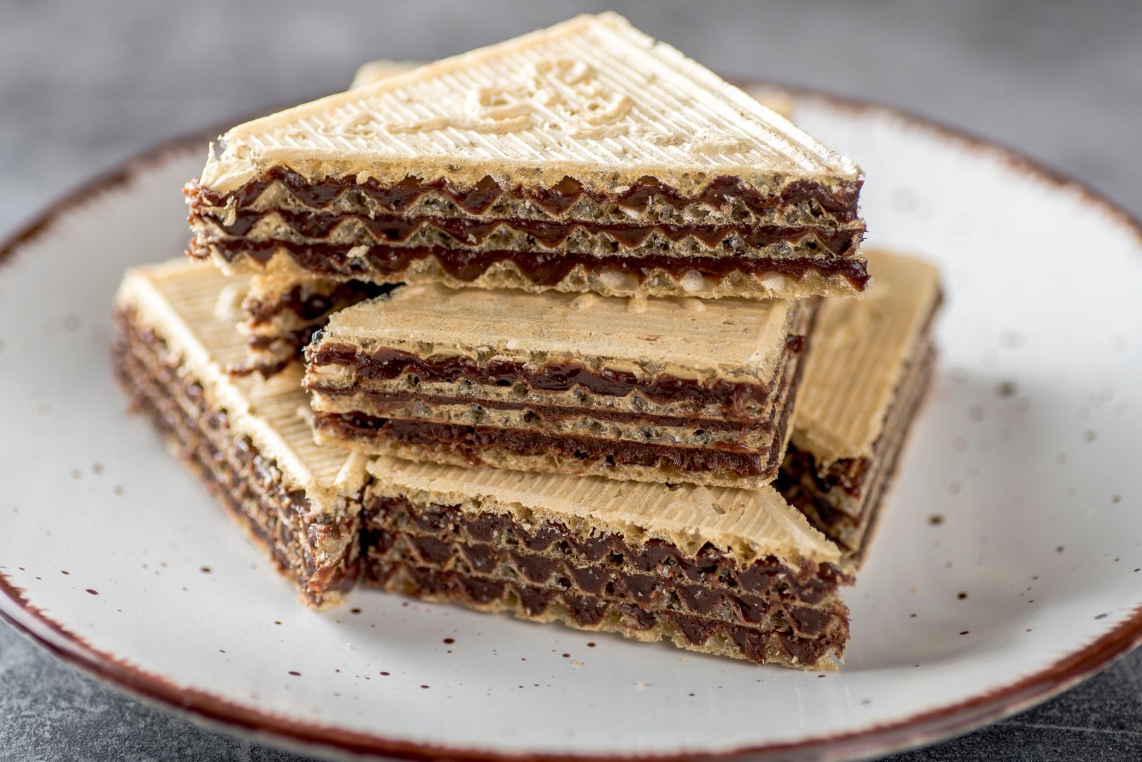 Kakaowe wafelki z mlekiem w proszku 