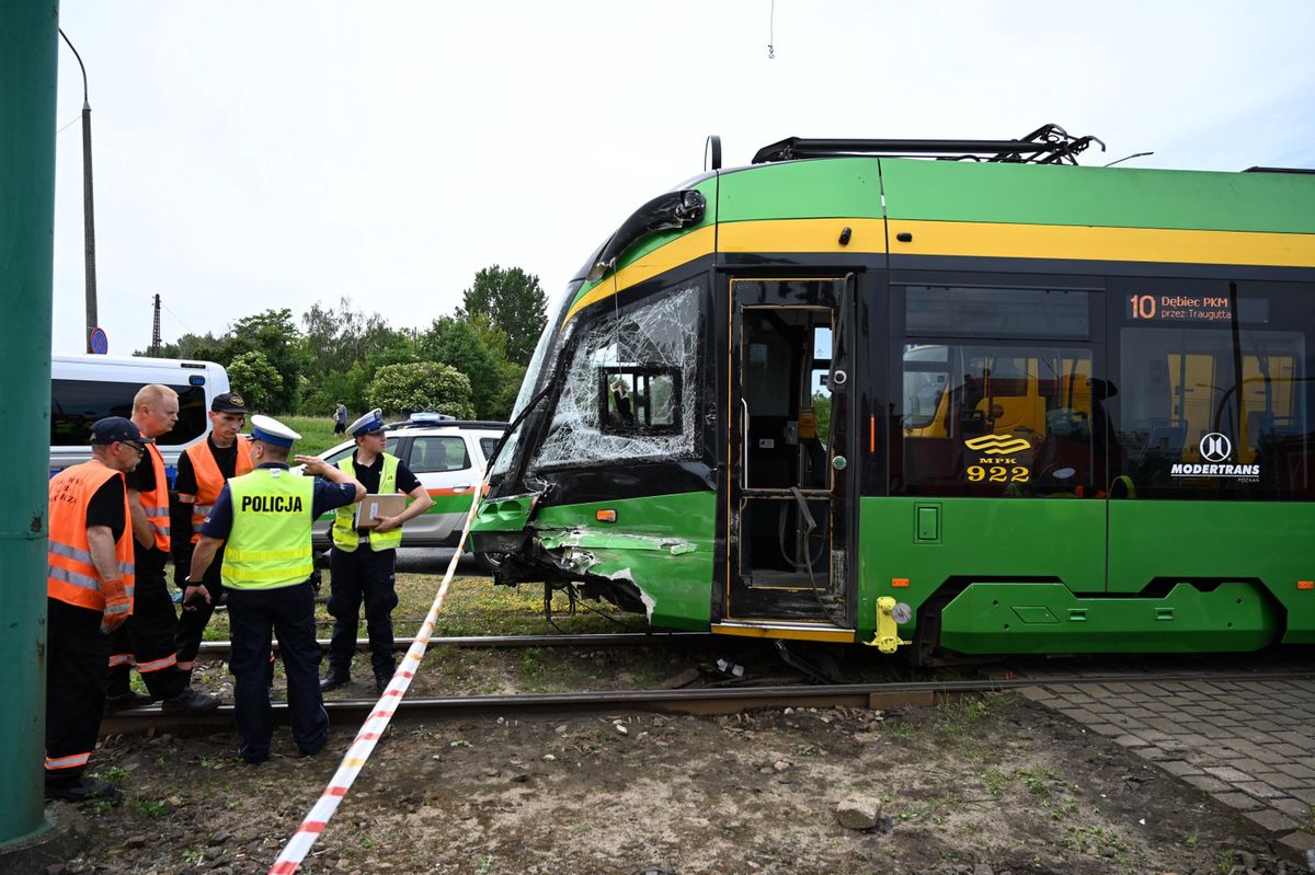 Dwa tramwaje zderzyły się na ul. Hetmańskiej w Poznaniu
