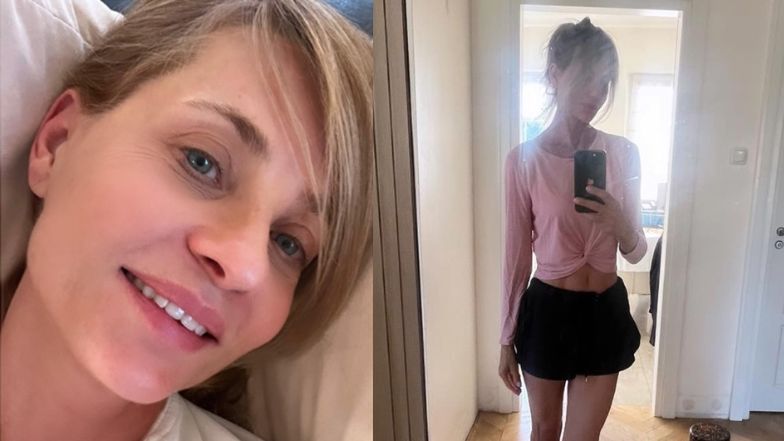 Aneta Kręglicka bez makijażu chwali się formą po treningu