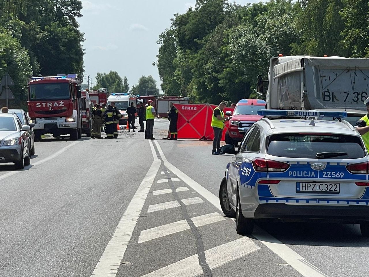 Grębiszew. Tragiczny wypadek na dk 50 