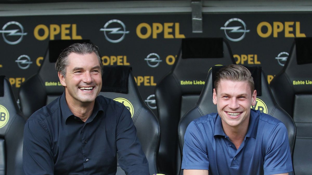 Na zdjęciu od lewej: Michael Zorc i Łukasz Piszczek