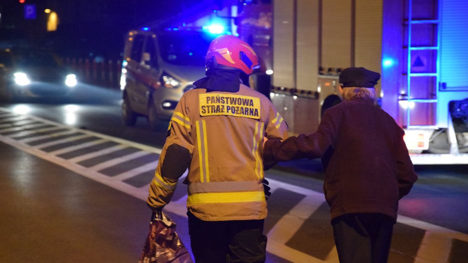 Nocna ewakuacja w Jaśle