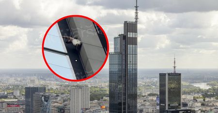 Wspiął się na Varso Tower. Czekała na niego policja