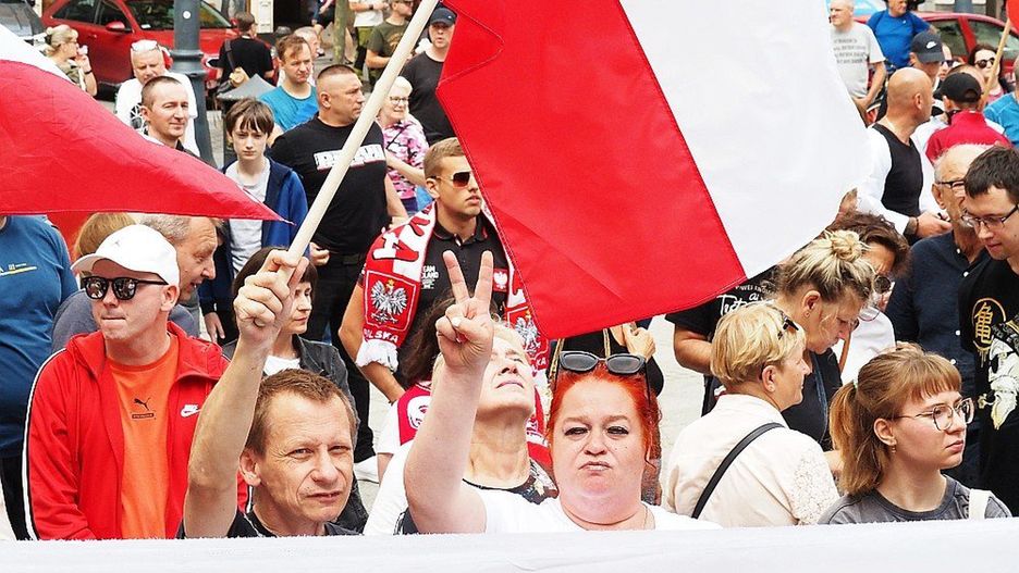 Pikieta przeciw imigrantom w Łodzi