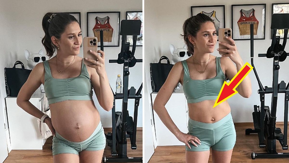 Gesa Krause porównała zdjęcia przed i po porodzie