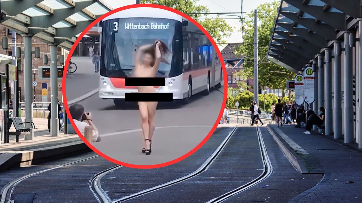 Szokujące sceny przed dworcem. Kobieta wskoczyła na jezdnię