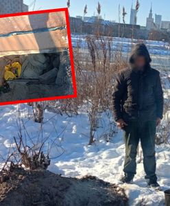 Bezdomny wykopał w ziemi dół. "Panowie, ja tu mieszkam 15 lat"